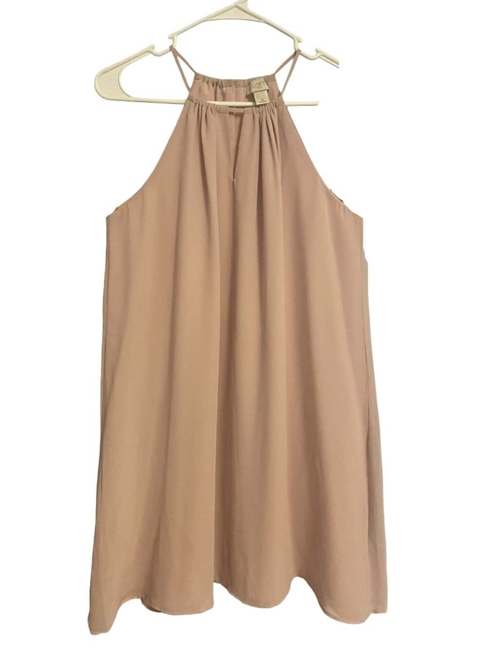 Women's LOFT Blush Pink Halter Top Dress Size M